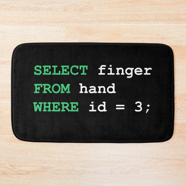 Item preview, SELECT finger FROM hand WHERE id=3; designed and sold by rodebubbel.