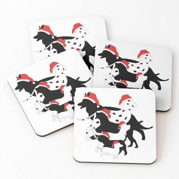 Item preview, Pack of Christmas Santa dogs designed and sold by designInk.