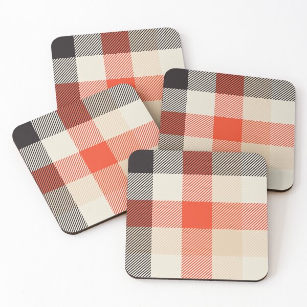 Item preview, Black & White with red straight stripes tartan plaid pattern designed and sold by RSDigitalPrintDesign.