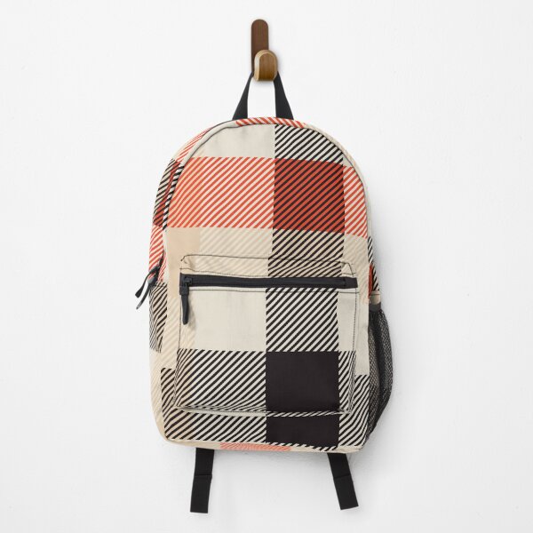 Item preview, Black & White with red straight stripes tartan plaid pattern designed and sold by RSDigitalPrintDesign.