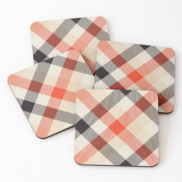 Item preview,  Black & White with red stripes tartan plaid pattern designed and sold by RSDigitalPrintDesign.