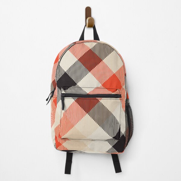 Item preview, Black & White with red stripes tartan plaid pattern designed and sold by RSDigitalPrintDesign.