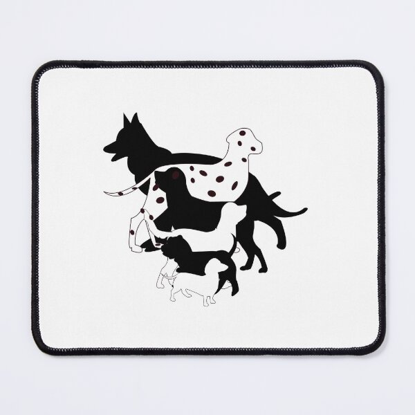 Item preview, Pack of silhouette dogs in black and white designed and sold by designInk.