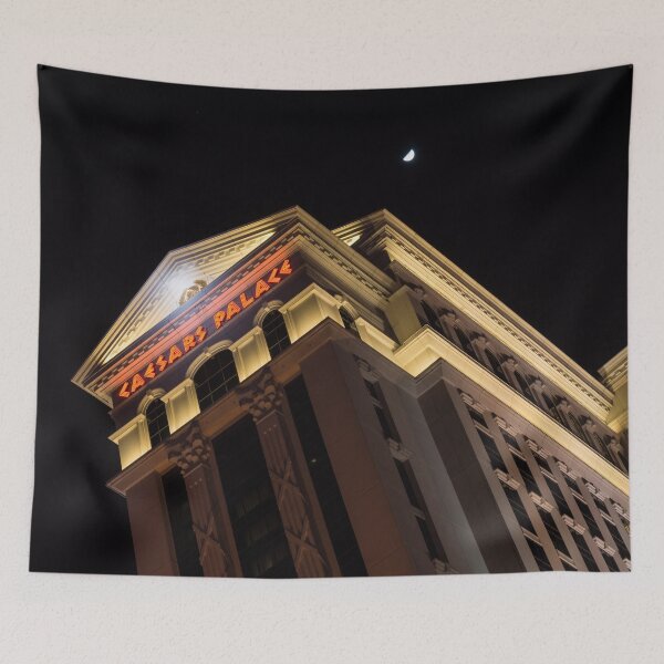 Item preview, Caesars Palace with a Half Moon - Midnight in Las Vegas designed and sold by Georgia Mizuleva.