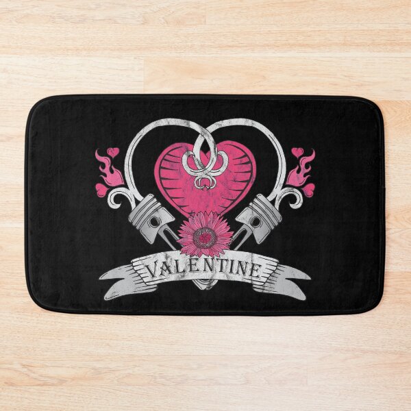 Aperçu de l'œuvre Valentines Biker Chick Pistons croisés créée et vendue par HotHibiscus.