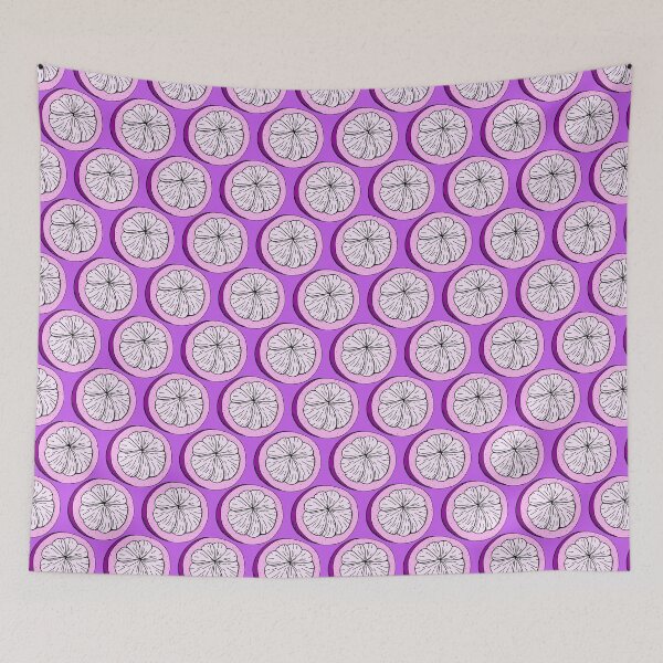 Item preview, Mangosteen fruits on the violet background designed and sold by runlenarun.