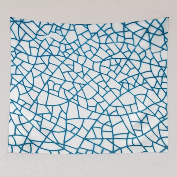 Item preview, Blue and White Japanese Precious Porcelain Net Pattern - Calm Zen Feeling Oriental Vibe designed and sold by sthNnth.