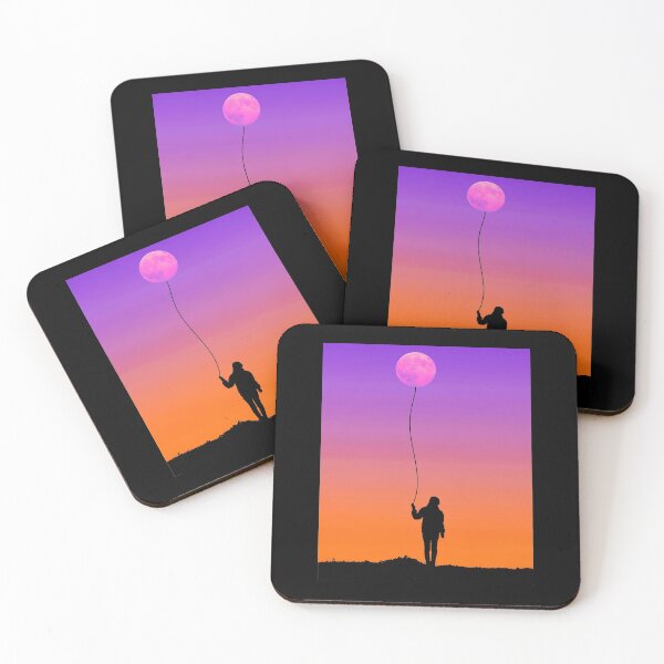 Item preview, Woman with Moon Balloon - Colorful Sunset - Art Art designed and sold by urban-design.