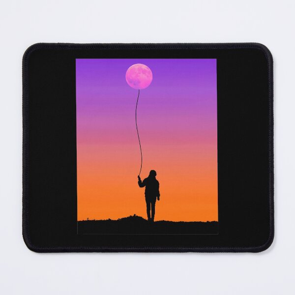 Item preview, Woman with Moon Balloon - Colorful Sunset - Art Art designed and sold by urban-design.