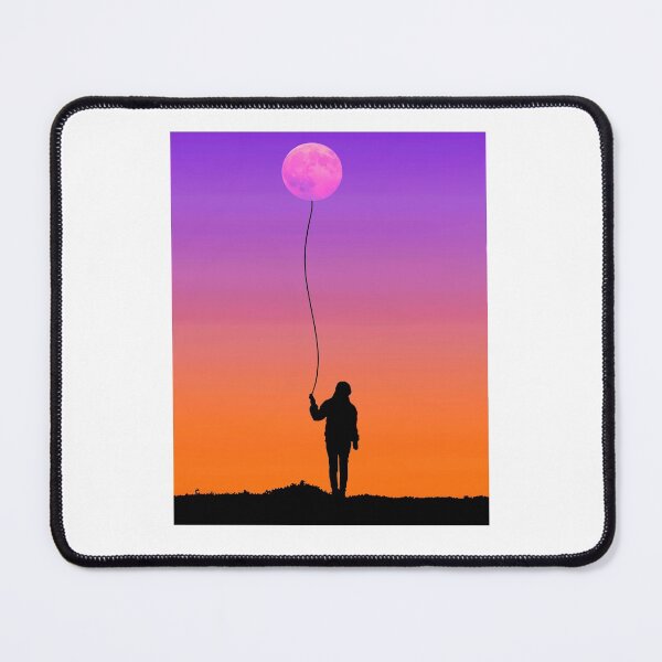 Item preview, Woman with Moon Balloon - Colored Colorful Sunset - Art Art designed and sold by urban-design.