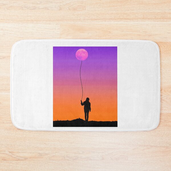 Item preview, Woman with Moon Balloon - Colored Colorful Sunset - Art Art designed and sold by urban-design.