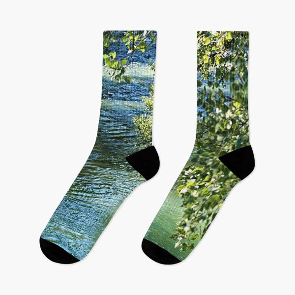 Item preview, River Flowing Overhanging Tree Branches designed and sold by worldways.