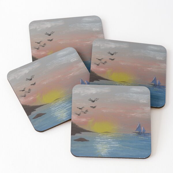 Item preview, Sunset oil painting designed and sold by Digital-Nadine.