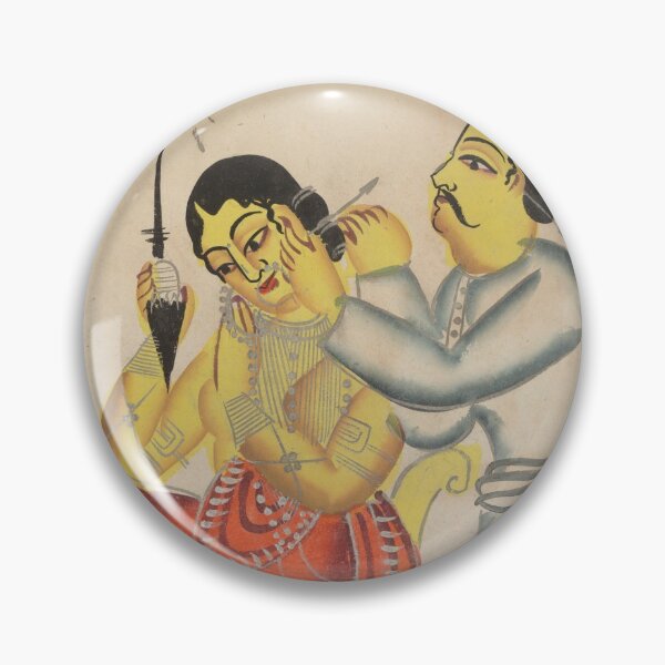 Item preview, Barber Cleaning a Woman’s Ear designed and sold by HinduArtGallery.