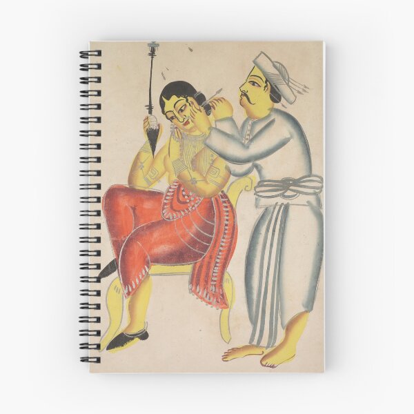 Item preview, Barber Cleaning a Woman’s Ear designed and sold by HinduArtGallery.