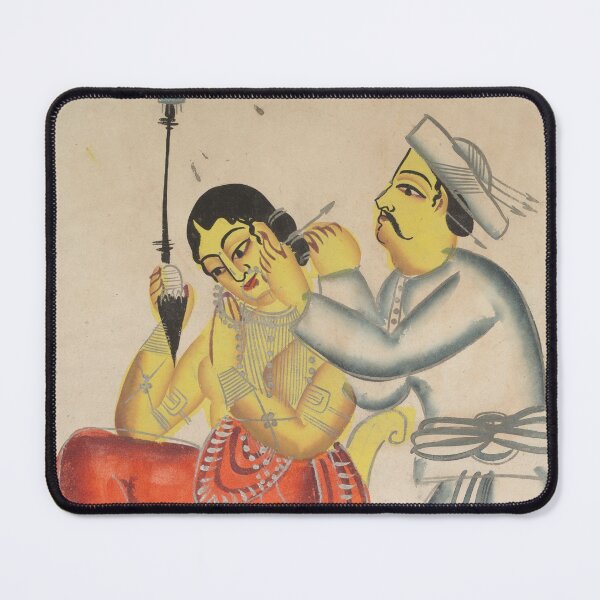 Item preview, Barber Cleaning a Woman’s Ear designed and sold by HinduArtGallery.