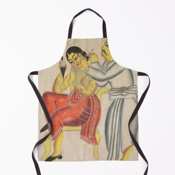 Item preview, Barber Cleaning a Woman’s Ear designed and sold by HinduArtGallery.