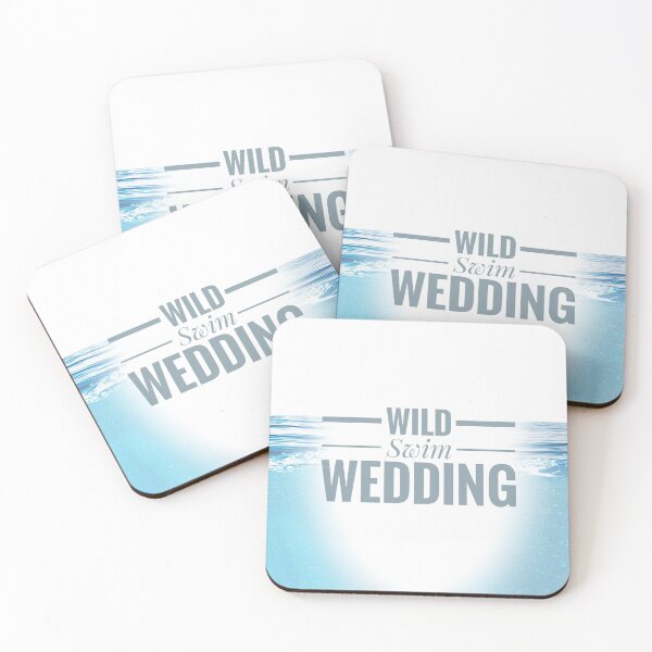 Item preview, Watery Wild Swim Wedding Open Water Swim Art  by Jenny Meehan  designed and sold by Jenny Meehan Art Prints and Patterns  .