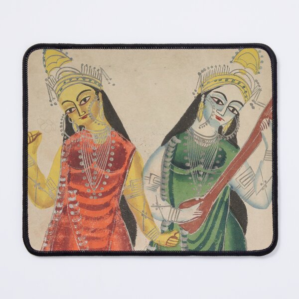 Item preview, Goddesses Lakshmi and Sarasvati designed and sold by HinduArtGallery.
