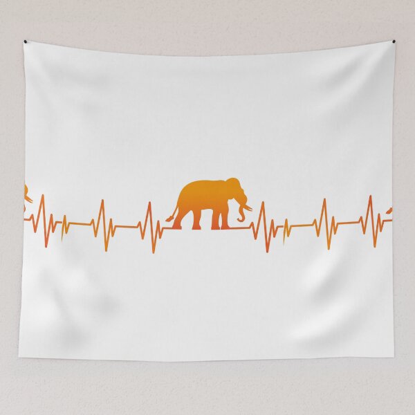 Item preview, Elephant Lover Zoo Keeper African Safari Sunset Heartbeat designed and sold by wtfbba.