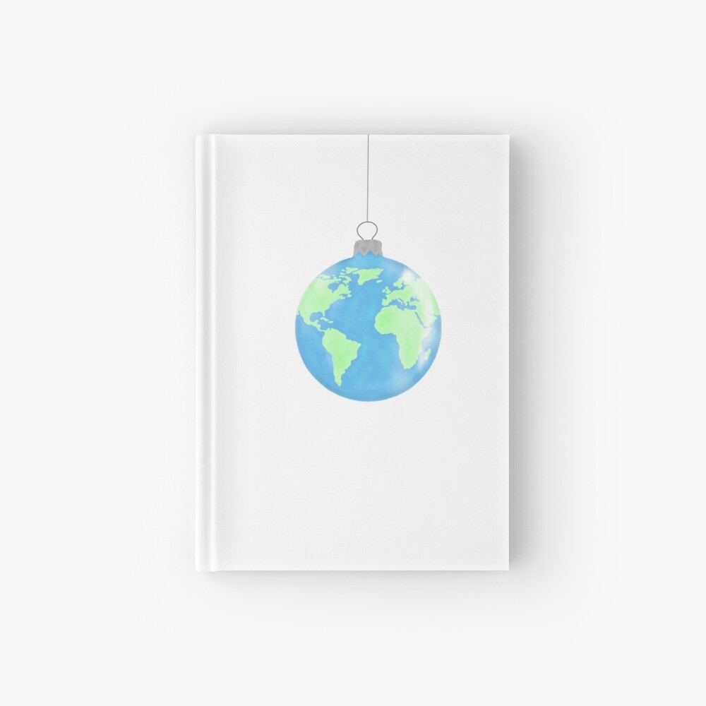 Globe ornament Hardcover Journal