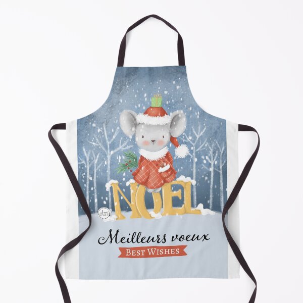 Little mouse in the snow - Petite souris dans la neige Apron