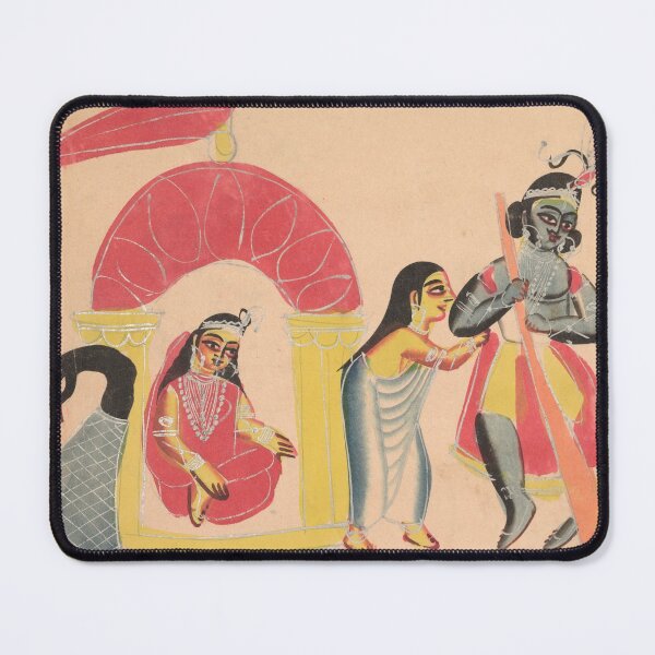 Item preview, Krishna Ferrying Radha Across the Yamuna River designed and sold by HinduArtGallery.