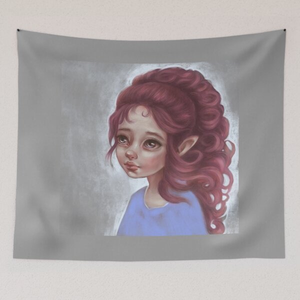 Item preview, Cute girl with big hair designed and sold by snailmakesart.