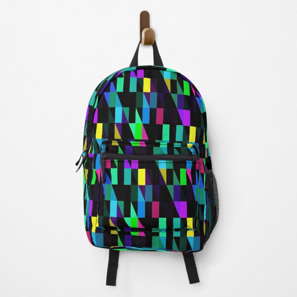 Item preview, Neon Blue Green Square Geometric Abstract designed and sold by Tiffany Munro.