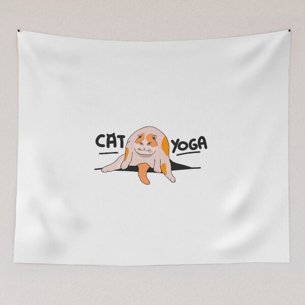 Item preview, cat yoga flow cat cat.funny cat movement  designed and sold by Tropical Blood.