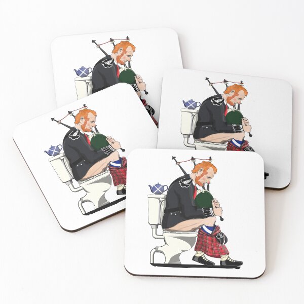 Item preview, Scottish Bagpipe Player on the Toilet designed and sold by Wyattdesign.