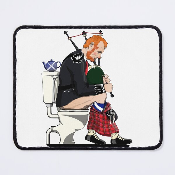 Item preview, Scottish Bagpipe Player on the Toilet designed and sold by Wyattdesign.