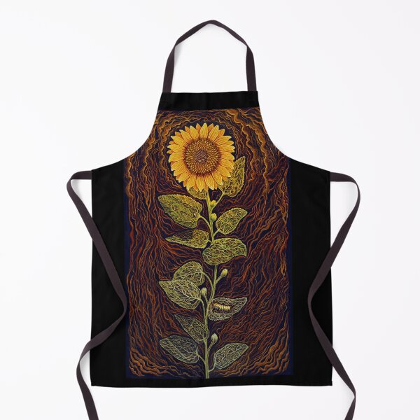 Item preview, sunflower at night oil painting designed and sold by LisetteBaron.