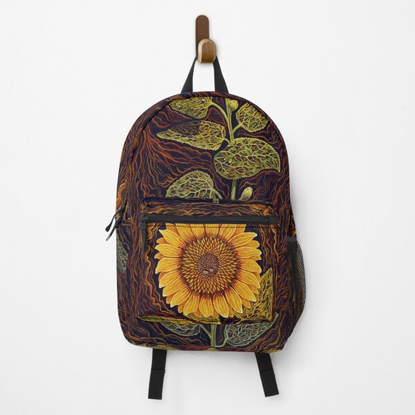 Item preview, sunflower at night oil painting designed and sold by LisetteBaron.