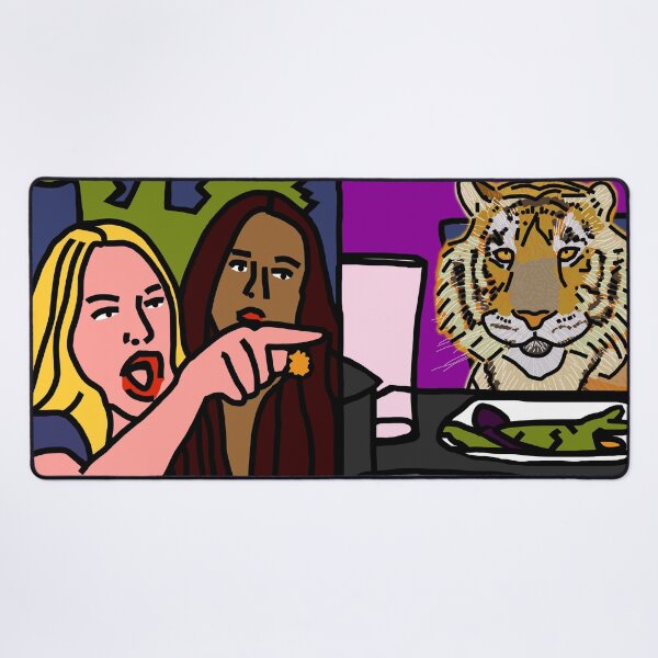 Item preview, Woman Yelling At Cat Memes with a Tiger designed and sold by ellenhenry.