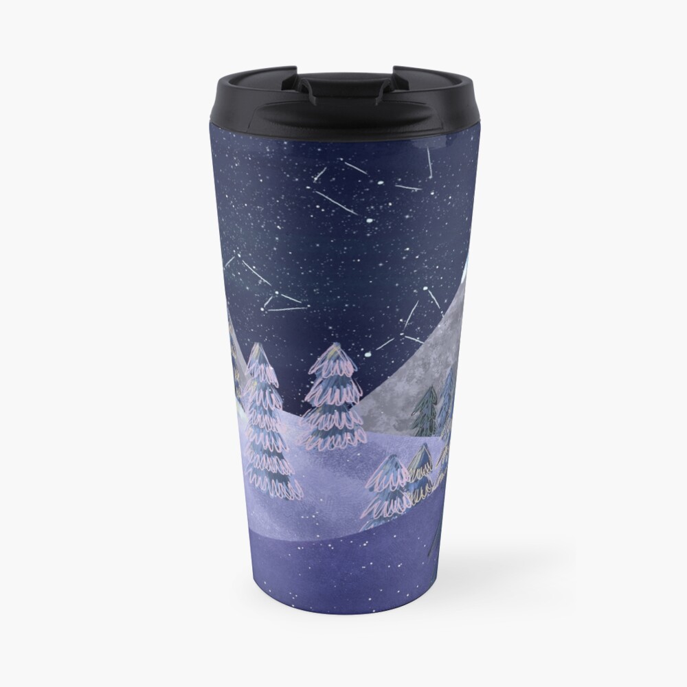 Winter Night Travel Mug