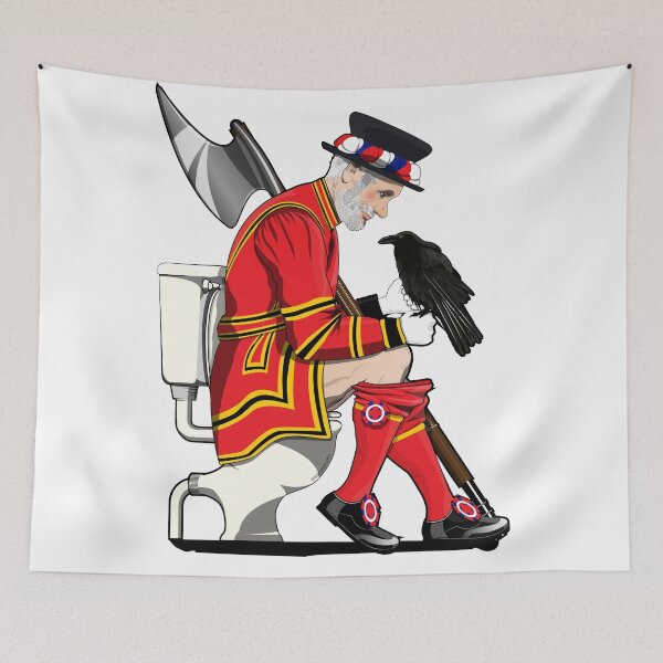Item preview, British Beefeater from the Tower of London on the Toilet designed and sold by Wyattdesign.