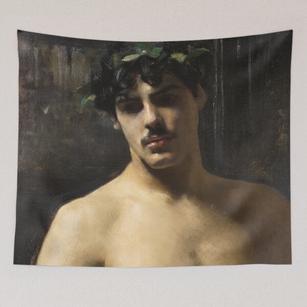 Item preview, Man Wearing Laurels (ca. 1874–1880) by John Singer Sargent designed and sold by Designedbysm.