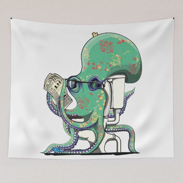 Item preview, Octopus on the Toilet designed and sold by Wyattdesign.