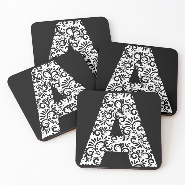 Item preview, Black and white designed letter A designed and sold by LitterArt.