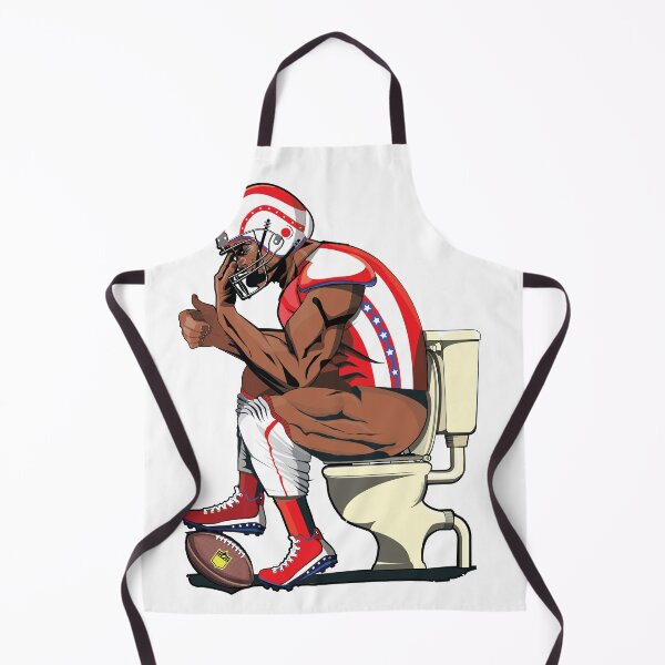 Item preview, American Football Player on the Toilet designed and sold by Wyattdesign.