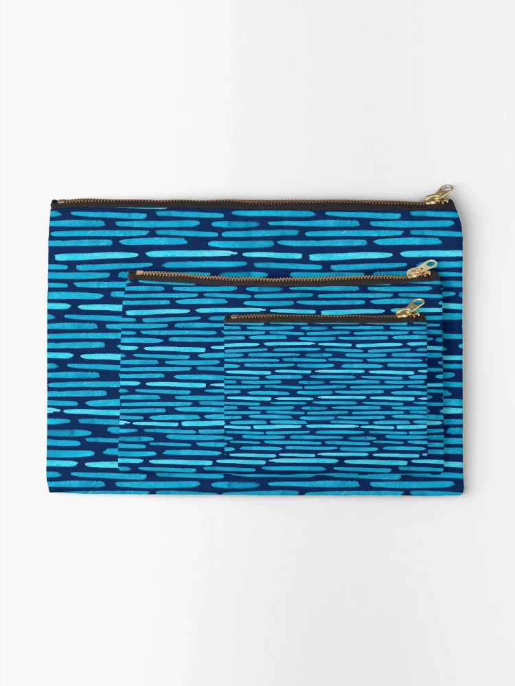 Thumbnail 2 of 4, Zipper Pouch, Blue Abstract Pattern designed and sold by lapaz.