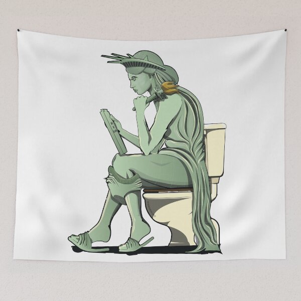 Item preview, Statue of Liberty on the Toilet designed and sold by Wyattdesign.