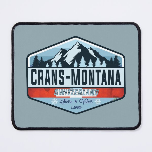 Item preview, Crans-Montana Ski Switzerland Skiing Alps Sticker T-Shirt 01 designed and sold by OuterShellUK.