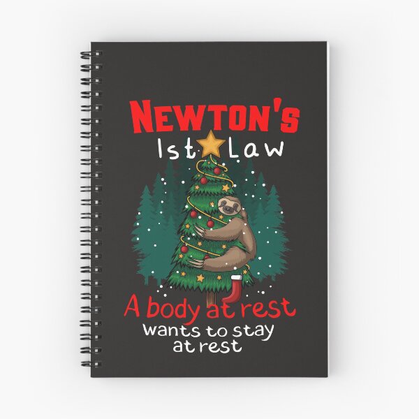 Item preview, Christmas Newton's First Law Funny Physics Joke designed and sold by MrEddie10.