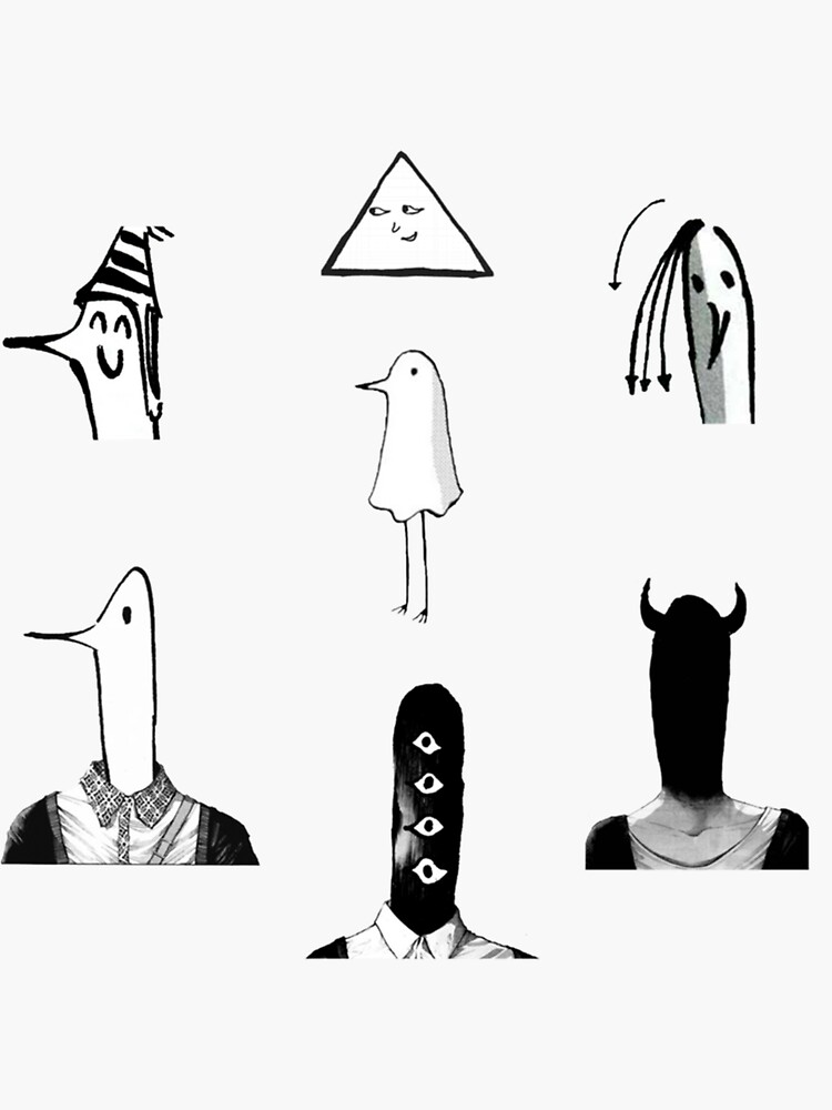 Punpun All Forms Pack Sticker By Sebastian Ca Redbubble