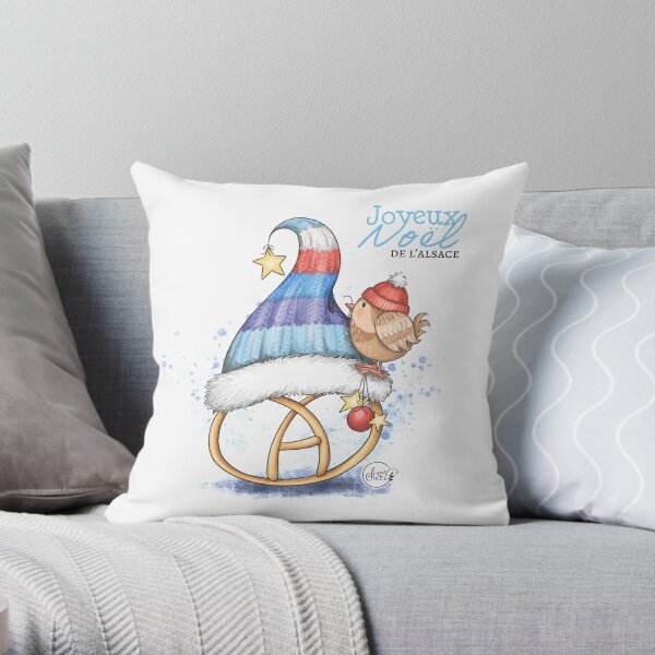 Joyeux Noel from Alsace Throw Pillow