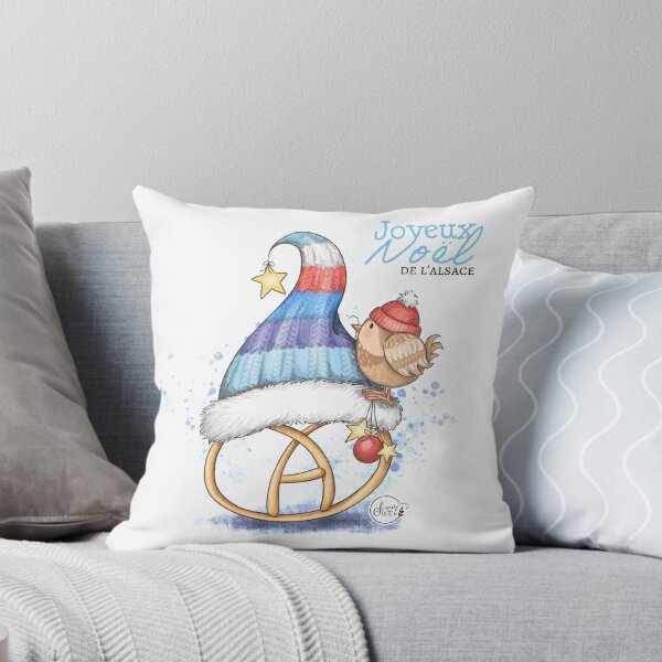 Joyeux Noel from Alsace Throw Pillow