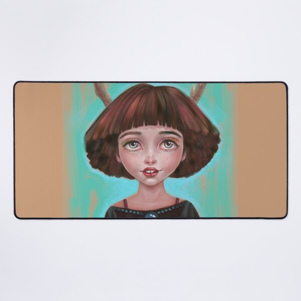 Item preview, Girl with antlers designed and sold by snailmakesart.