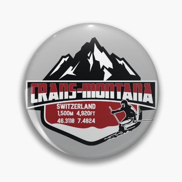 Item preview, Crans-Montana Ski Switzerland Skiing Alps Sticker T-Shirt 02 designed and sold by OuterShellUK.